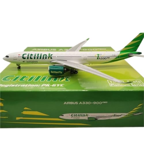 RIVPAHGQ Replika Flugzeugmodelle Druckgussflugzeug Im Maßstab 1:400 Für Citilink Indonesia A330-900neo PK-GYC Modellflugzeug Für Luftfahrtfans Vorgefertigte Luftfahrzeug Modelle von RIVPAHGQ