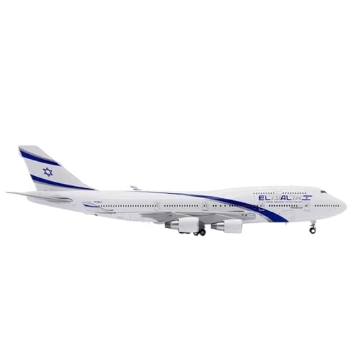 RIVPAHGQ Replika Flugzeugmodelle EL Al Für Israel Airlines B747-400 4X-ELA Maßstab 1:200, Druckguss-Modellflugzeugsammlung, Fertiges Flugzeugmodell Vorgefertigte Luftfahrzeug Modelle von RIVPAHGQ