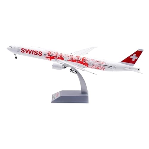 RIVPAHGQ Replika Flugzeugmodelle Flugzeug Im Maßstab 1:200 Für Swiss Airlines B777-300ER HB-JNA Smile Fertige Druckguss-Modellflugzeuge Dekorationen Vorgefertigte Luftfahrzeug Modelle von RIVPAHGQ