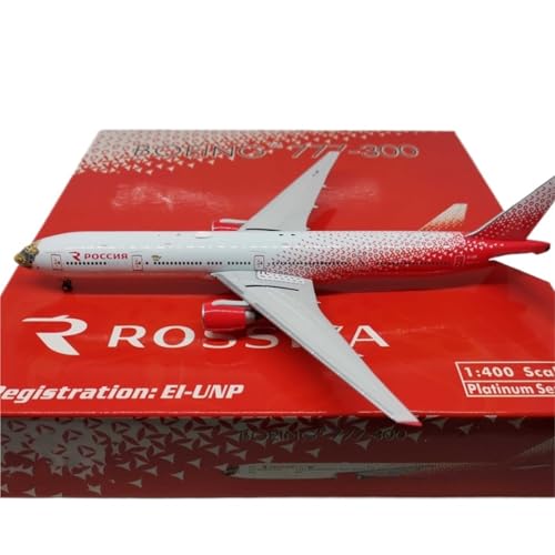 RIVPAHGQ Replika Flugzeugmodelle Flugzeug Im Maßstab 1:400 Für Aeroflot B777-300 Ei-UNP Far Eastern Leopard, Detailliertes Modellflugzeug, Sammleredition Vorgefertigte Luftfahrzeug Modelle von RIVPAHGQ