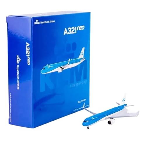 RIVPAHGQ Replika Flugzeugmodelle Flugzeugmodell Im Maßstab 1:400 Für KLM Royal Dutch Airlines A321neo PH-AXA/PH-AXB Modellflugzeug Aus Druckgusslegierung Vorgefertigte Luftfahrzeug Modelle(PH-AXA) von RIVPAHGQ