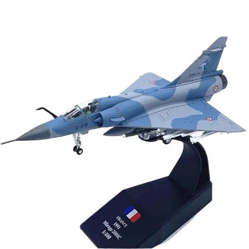 RIVPAHGQ Replika Flugzeugmodelle Maßstab 1:100 Für Mirage 2000 Flugzeuge Der Luftwaffe, Sammlerstück Aus Druckguss, Miniatur-Flugzeugmodell-Simulationsserie Vorgefertigte Luftfahrzeug Modelle von RIVPAHGQ