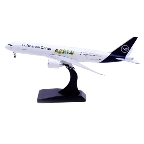 RIVPAHGQ Replika Flugzeugmodelle Maßstab Miniatur-Verkehrsflugzeugmodell 1:400 Für Lufthansa Cargo B777F D-ALFI Flugzeug Druckguss-Modellflugzeug Vorgefertigte Luftfahrzeug Modelle von RIVPAHGQ