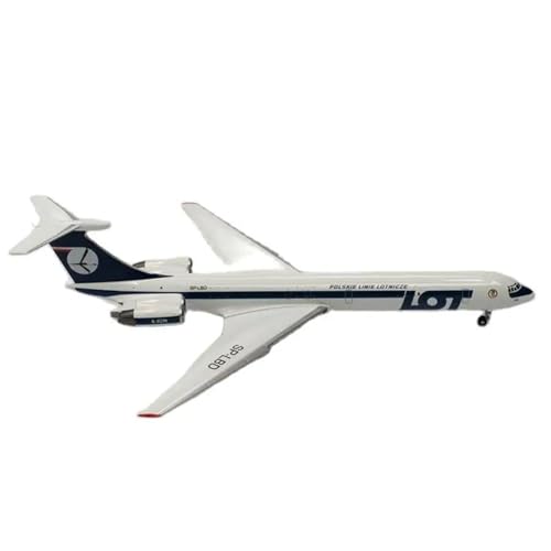 RIVPAHGQ Replika Flugzeugmodelle Maßstabgetreues Fertigmodellflugzeug 1:200 Für Die Polish Airlines TU-154M SP-LCI Druckgussflugzeug-Simulationssammlung Vorgefertigte Luftfahrzeug Modelle von RIVPAHGQ