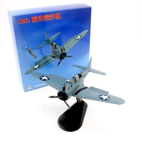 RIVPAHGQ Replika Flugzeugmodelle Militärflugzeugmodell Im Maßstab 1:72 Für US Navy SBD Dauntless Dive Bomber Midway Naval Battle Alloy Aircraft Vorgefertigte Luftfahrzeug Modelle von RIVPAHGQ