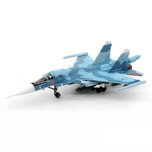 RIVPAHGQ Replika Flugzeugmodelle Militärmodell Im Maßstab 1:100 Für Den SU-34 Platypus-Bomber Für Russischen Luftwaffe Su-34-Kampfflugzeugmodell Aus Legierung Vorgefertigte Luftfahrzeug Modelle von RIVPAHGQ