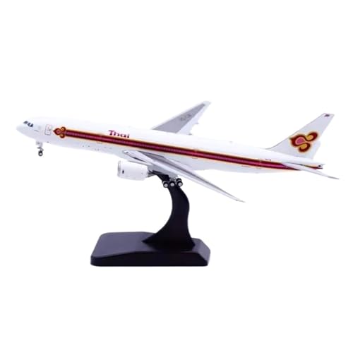 RIVPAHGQ Replika Flugzeugmodelle Miniatur-Verkehrsflugzeugmodell Im Maßstab 1:400 Für Thai Airways B777-200 HS-TJA-Flugzeuge Druckguss-Modellflugzeug Vorgefertigte Luftfahrzeug Modelle von RIVPAHGQ