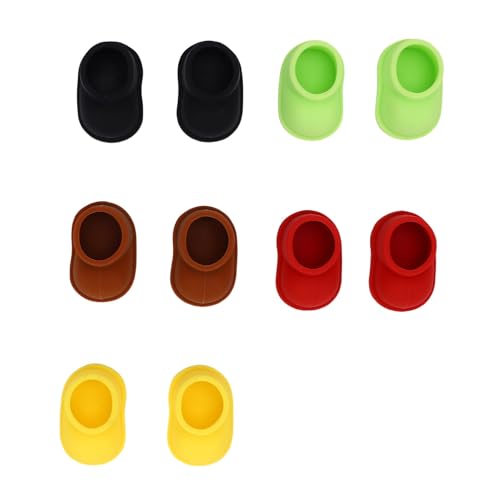 RIZGHWOY 5 Paar Puppenschuhe, Süße Silikonstiefel für 6,7 -Zoll -Puppen, Premiummaterial, Farbenfroh RIZGHWOY 5 Paar Puppenschuhe, Süße Silikonstiefel für 6,7 -Zoll -Puppen, Premiummaterial, Farbenfroh von RIZGHWOY