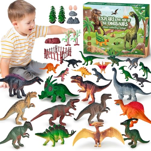 Dinosaurier Spielzeug ab 3 4 5 6 7 8 Jahre Junge,Kleine Dinosaurier Figuren Kinderspielzeug ab 3-6 Jahre Geschenk Junge 3-12 Jahre Autisten Spielzeug Gastgeschenke Kindergeburtstag Dino Figuren Set von RIZTGAE