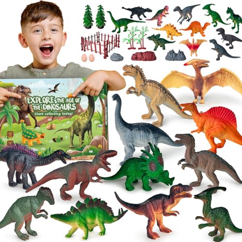 Dinosaurier Spielzeug ab 3 4 5 6 7 8 Jahre Junge,Mini Dinosaurier Figuren Kinderspielzeug ab 3-6 Jahre Geschenk Junge 3-12 Jahre Autismus Spielzeug Kindergeburtstag Gastgeschenke Partyspiele Kinder von RIZTGAE