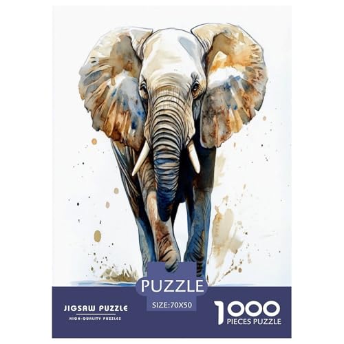 Elefanten Puzzle 1000 Teile Schwer Puzzle Spielzeug Lernspiel Impossible Herausforderungsspielzeug Für Erwachsene Und Kinder Ab 14 Jahren 70x50cm/1000pcs Elefanten Puzzle 1000 Teile Schwer Puzzle Spielzeug Lernspiel Impossible Herausforderungsspielzeug Für Erwachsene Und Kinder Ab 14 Jahren 70x50cm/1000pcs von RJAVAGFZL