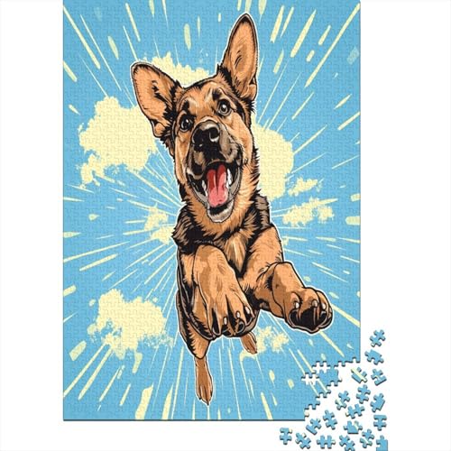 Deutscher Schäferhund Puzzle 1000 Teile,Puzzle Für Erwachsene, Impossible Puzzle,Puzzle 1000 Puzzle Home DekoRatteion Puzzle,Erwachsenenpuzzle Puzzel 1000pcs (75x50cm) von RJLZWKPTF