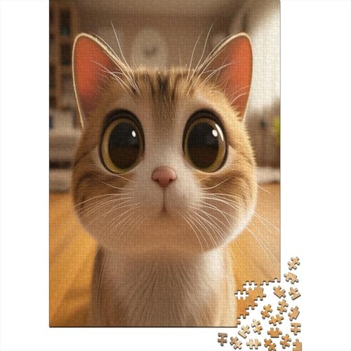 Kat Puzzle 1000 Teile,Puzzle Für Erwachsene, Impossible Puzzle, GesKükenlichkeitsspiel Für Die Ganze Familie,Puzzle Legespiel- Erwachsenenpuzzle Puzzel 1000pcs (75x50cm) von RJLZWKPTF