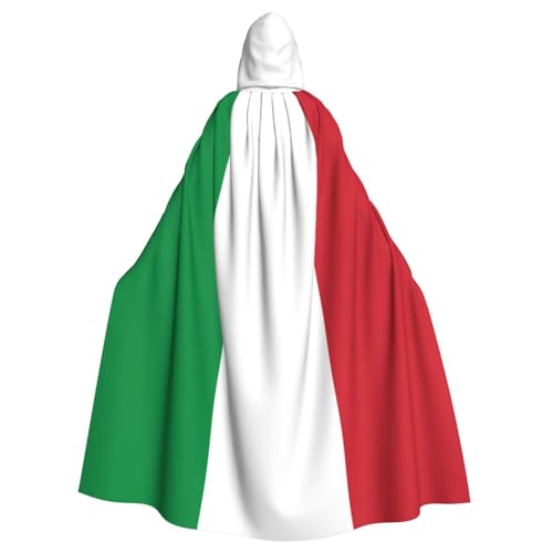 RKHMNJY Italienische Flagge. Ein modischer Kapuzenumhang, der sowohl für Männer als auch für Frauen geeignet ist. Perfekt für Halloween und Cosplay von RKHMNJY