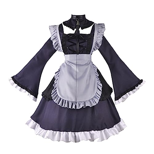 RKaixuni Damen Deutsches Dirndl Kleid Korsett Französisches Dienstmädchenkleid 3 Stück Outfits Fasching Oktoberfest Halloween Kostüm von RKaixuni