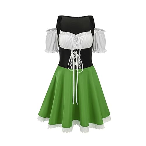 RKaixuni Oktoberfest-Kostüm für Damen, deutsches Dienstmädchenkleid, bayerisches Dirndl-Bieranzug, Kostüme, Cosplay, Halloween, Outfits von RKaixuni