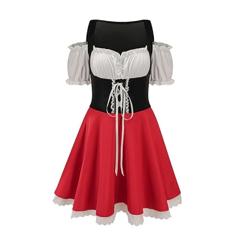 RKaixuni Oktoberfest-Kostüm für Damen, deutsches Dienstmädchenkleid, bayerisches Dirndl-Bieranzug, Kostüme, Cosplay, Halloween, Outfits von RKaixuni