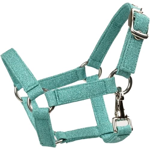 RL24 - Spielzeughalfter von My Hobby Horse – Steckenpferd Halfter für Kinder – Spielzeug Pferdehalfter mit Karabiner & Verstellbarer Schnalle – Blau Glitter RL24 - Spielzeughalfter von My Hobby Horse – Steckenpferd Halfter für Kinder – Spielzeug Pferdehalfter mit Karabiner & Verstellbarer Schnalle – Blau Glitter von RL24