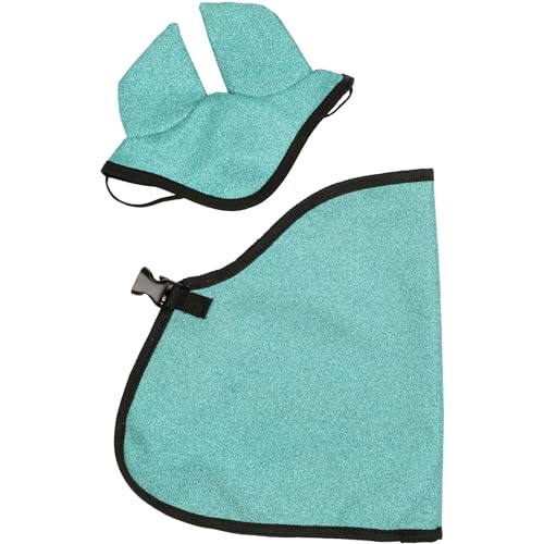 RL24 - Spielzeugset Decke mit Fliegenhaube von My Hobby Horse – Steckenpferd Fliegendecke mit Schnalle – Spielzeugfliegenhaube mit elastischem Kordelzug – Spielpferd Zubehör – Blau Glitter RL24 - Spielzeugset Decke mit Fliegenhaube von My Hobby Horse – Steckenpferd Fliegendecke mit Schnalle – Spielzeugfliegenhaube mit elastischem Kordelzug – Spielpferd Zubehör – Blau Glitter von RL24