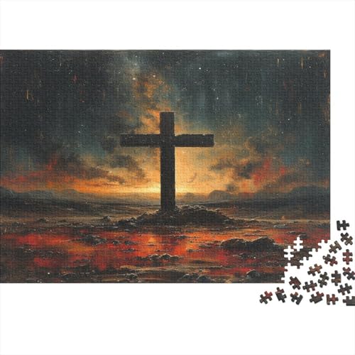 Kreuz Puzzle 1000 Teile Erwachsene, Puzzlespiel Jigsaw Puzzles Erwachsenen Puzzlespiel Puzzel 1000pcs (75x50cm) von RLAODSOOR