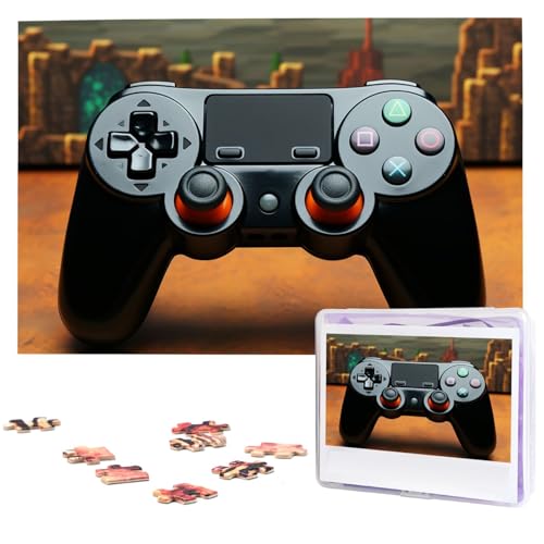 Ein großes Bildschirm-Game-Controller-Puzzle, 1000 Teile, personalisiertes Holz-Fotopuzzle für Erwachsene, Familienbild, Puzzle, Geschenke für Hochzeit, Geburtstag, Valentinstag, Geschenke (74,9 x 50 von RLDOBOFE