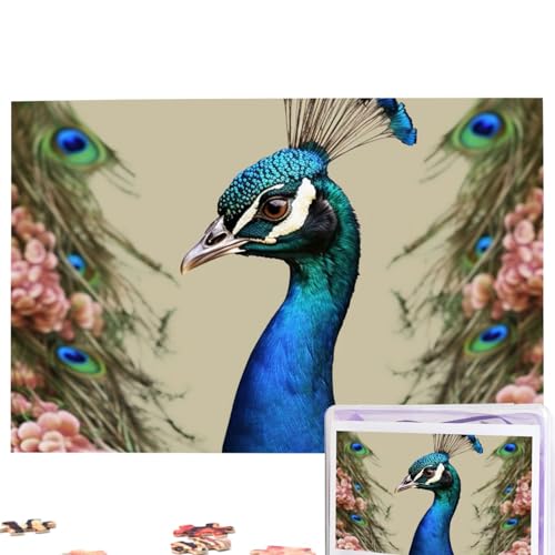 Peacock Puzzles Personalisiertes Puzzle 1000 Teile Puzzle aus Fotos Bilderpuzzle für Erwachsene Familie (74,9 x 50 cm) von RLDOBOFE