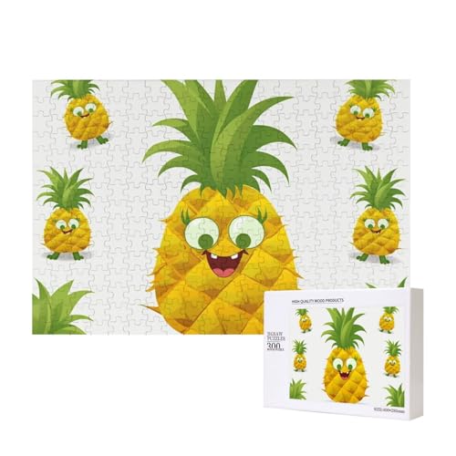 Puzzles 500 Teile Ananas Puzzle Holz Fotopuzzle für Erwachsene Personalisiertes Bilderpuzzle Klassisches Puzzle für Familie Hochzeit Geburtstag Valentinstag Geschenke 15,7 x 11 Zoll von RLDOBOFE