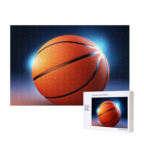 Puzzles 500 Teile Basketball Ball Puzzle Holz Fotopuzzle für Erwachsene Personalisiertes Bilderpuzzle Klassisches Puzzle für Familie Hochzeit Geburtstag Valentinstag Geschenke 15,7 x 11 Zoll von RLDOBOFE