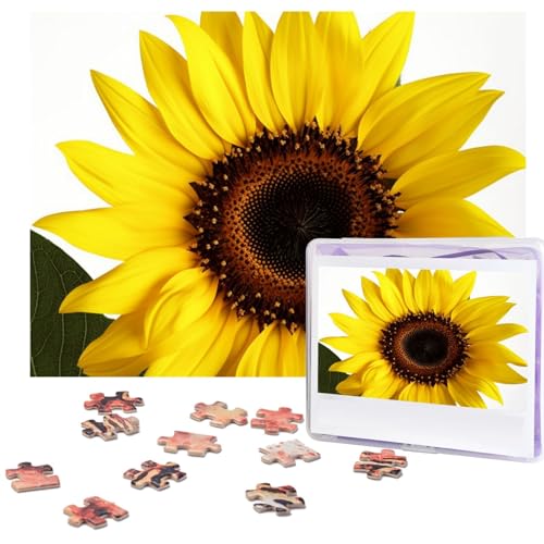 Puzzles 500 Teile Blume Sonnenblume Puzzle Holz Fotopuzzle für Erwachsene Personalisiertes Bilderpuzzle Klassisches Puzzle für Familie Hochzeit Geburtstag Geschenke 51,8 x 38,1 cm von RLDOBOFE