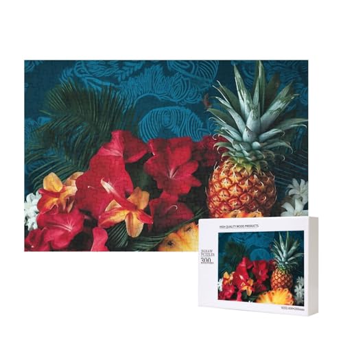 Puzzles 500 Teile Blumen und Ananas Puzzle Holz Fotopuzzle für Erwachsene Personalisiertes Bilderpuzzle Klassisches Puzzle für Familie Hochzeit Geburtstag Valentinstag Geschenke von RLDOBOFE