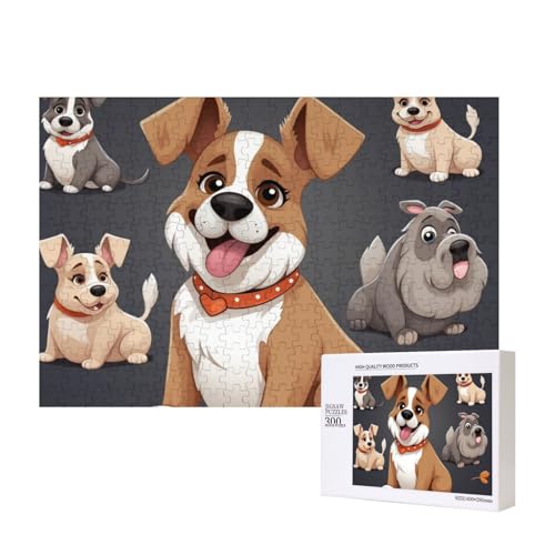 Puzzles 500 Teile Bulldogge Corgi Puzzles Holz Fotopuzzle für Erwachsene Personalisiertes Bilderpuzzle Klassisches Puzzle für Familie Hochzeit Geburtstag Valentinstag Geschenke 15,7 x 11 Zoll von RLDOBOFE