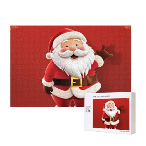 Puzzles 500 Teile Cartoon Weihnachtsmann Puzzle Holz Fotopuzzle für Erwachsene Personalisiertes Bilderpuzzle Klassisches Puzzle für Familie Hochzeit Geburtstag Valentinstag Geschenke 15,7 x 11 Zoll von RLDOBOFE