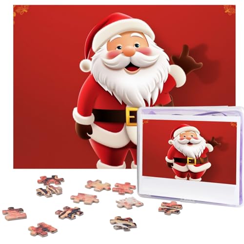 Puzzles 500 Teile Cartoon Weihnachtsmann Puzzle Holz Fotopuzzle für Erwachsene Personalisiertes Bilderpuzzle Klassisches Puzzle für Familie Hochzeit Geburtstag Valentinstag Geschenke 51,8 x 38,1 cm von RLDOBOFE