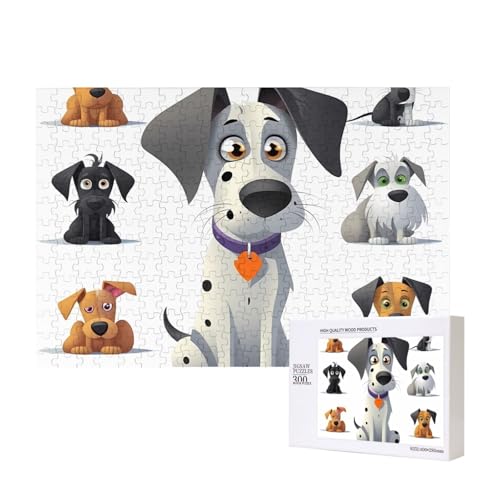 Puzzles 500 Teile Hunde Puzzle Holz Fotopuzzle für Erwachsene Personalisiertes Bilderpuzzle Klassisches Puzzle für Familie Hochzeit Geburtstag Valentinstag Geschenke 15,7 x 11 Zoll von RLDOBOFE