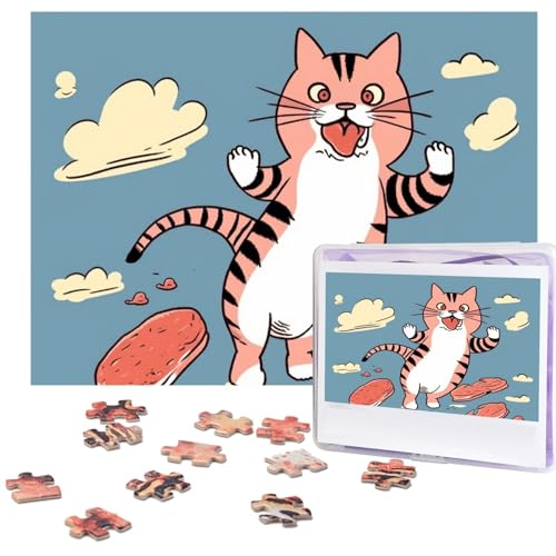 Puzzles 500 Teile Katze greift Fleisch Puzzle Holz Fotopuzzle für Erwachsene Personalisiertes Bilderpuzzle Klassisches Puzzle für Familie Hochzeit Geburtstag Valentinstag Geschenke 51,8 x 38,1 cm von RLDOBOFE