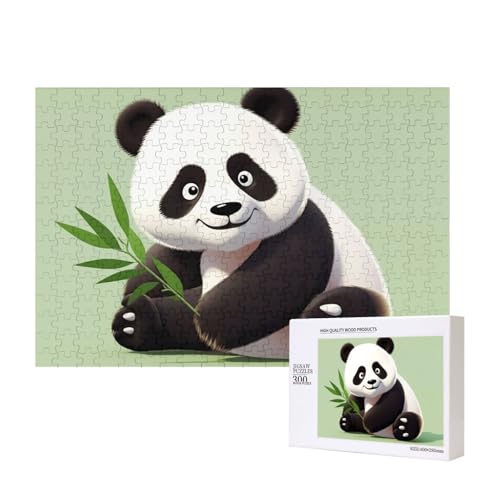 Puzzles 500 Teile Lovely Panda Puzzle Holz Fotopuzzle für Erwachsene Personalisiertes Bilderpuzzle Klassisches Puzzle für Familie Hochzeit Geburtstag Valentinstag Geschenke 15,7 x 11 Zoll von RLDOBOFE