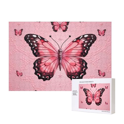 Puzzles 500 Teile Schmetterling Puzzle Holz Fotopuzzle für Erwachsene Personalisiertes Bilderpuzzle Klassisches Puzzle für Familie Hochzeit Geburtstag Valentinstag Geschenke 15,7 x 11 Zoll von RLDOBOFE