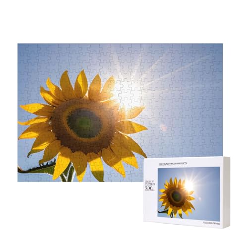 Puzzles 500 Teile Sonnenblumen Gelbe Blumen Puzzle Holz Fotopuzzle für Erwachsene Personalisiertes Bilderpuzzle Klassisches Puzzle für Familie Hochzeit Geburtstag Geschenke 15,7 x 11 Zoll von RLDOBOFE