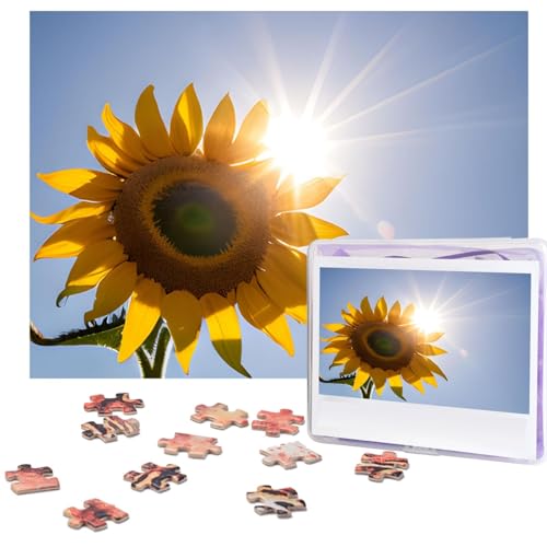 Puzzles 500 Teile Sonnenblumen Gelbe Blumen Puzzle Holz Fotopuzzle für Erwachsene Personalisiertes Bilderpuzzle Klassisches Puzzle für Familie Hochzeit Valentinstag Geschenke 51,8 x 38,1 cm von RLDOBOFE