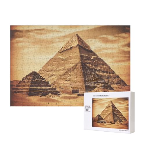 Puzzles 500 Teile Vintage Great Egyptian Pyramid Jigsaw Puzzles Wooden Photo Puzzle for Adults Personalized Picture Puzzle Classic Jigsaw Puzzle for Family Wedding Birthday Gifts 15.7 x 11 Inch von RLDOBOFE