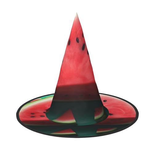 RLDOBOFE Hexenhut Traum Wassermelone gedruckt Zauberer Hut Unisex Halloween Hut für Cosplay Party Dekorationen von RLDOBOFE