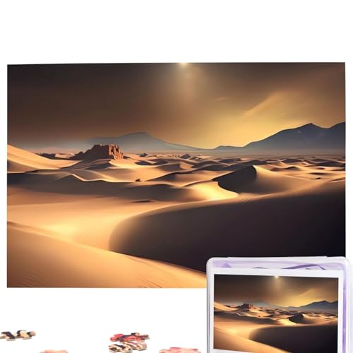 Sahara Wüstenpuzzles Personalisiertes Puzzle 1000 Teile Puzzle aus Fotos Bilderpuzzle für Erwachsene Familie (74,9 x 50 cm) von RLDOBOFE