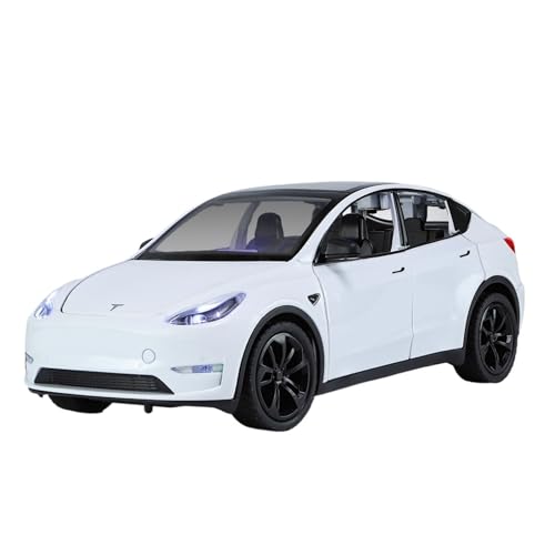 FÜR 1:24 New Energy Vehicle Simulation Alloy Model Multi Functional Sound and Light Returning Sound and Light Vehicle(White) von RLIUFEI