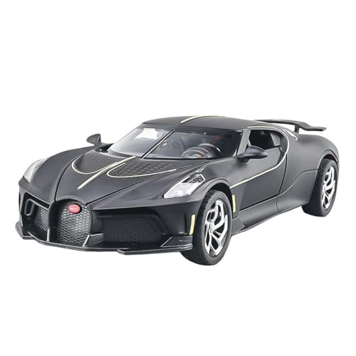 Für Dark Night Sound Modell Simulation 1:24 Legierung Supercar Multi Funktionale Pendel Power Auto(Black) von RLIUFEI