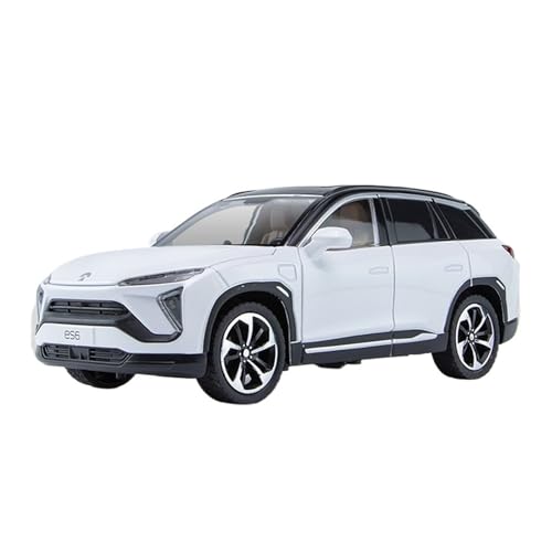 RLIUFEI 1/24 geeignet für NIO ES6 Legierung Druckguss Auto Modell Sport Auto Spielzeug Pull Back Auto Spielzeug Auto(White) von RLIUFEI