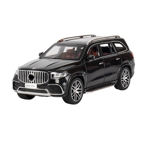 RLIUFEI 1:24 Für GLS63AMG Legierung Druckguss Geländewagen Modell Rad Energiespeicher Lenkrad Vorderradgestänge(Black) von RLIUFEI