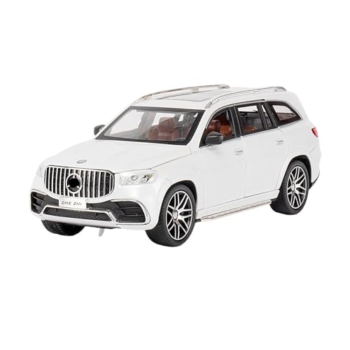 RLIUFEI 1:24 Für GLS63AMG Legierung Druckguss Geländewagen Modell Rad Energiespeicher Lenkrad Vorderradgestänge(White) von RLIUFEI