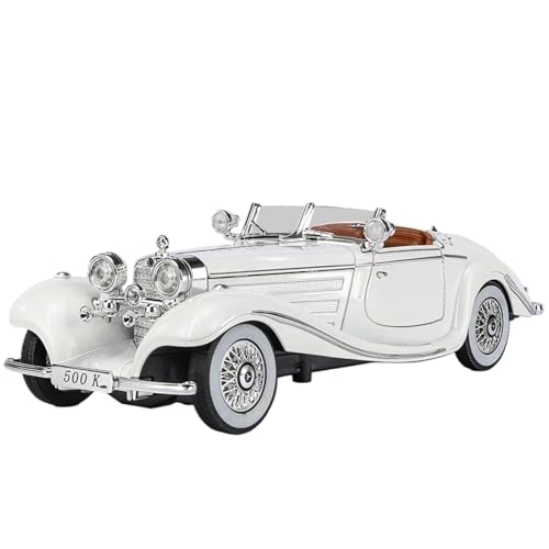 RLIUFEI 1:24 Oldtimermodell aus Legierung, klassisch für die 500K- und CLK-Serie, geeignet für Jugendsammlung und Ausstellung Exquisite(White) von RLIUFEI