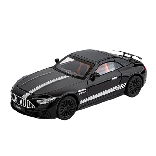 RLIUFEI 1:24 SL63 Cabriolet-Supersportwagen-Modell Aus Druckguss Rad, Energiespeicher Lenkrad Vorderradgestänge(Black) von RLIUFEI