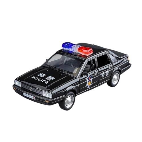 RLIUFEI 1:24 Santana Classic Nostalgic Alloy Akustooptischer Pullback Allrad-Stoßdämpfungssimulation Automodell Ornament(SWAT Car) von RLIUFEI